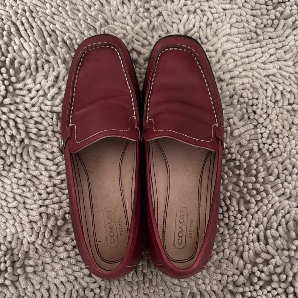 Coach Women’s Burgundy Loafers